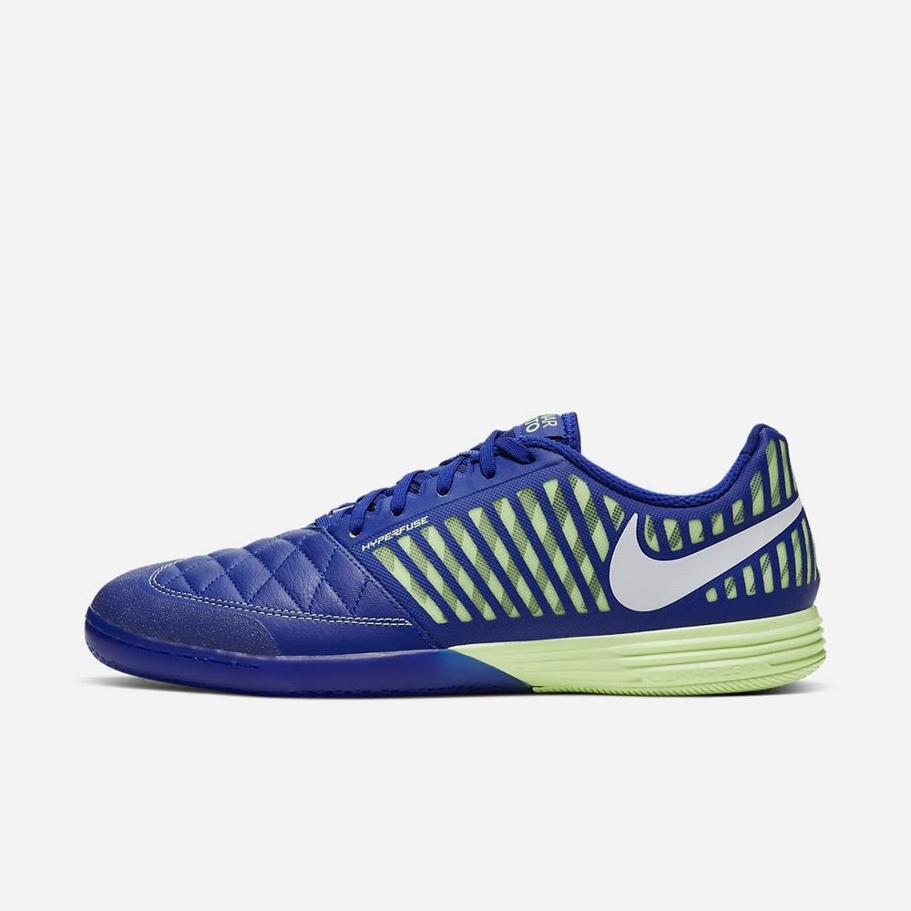 Chaussure Foot Salle Nike Lunar Gato II IC Bleu 3694-827 Hyper Blue/Barely Volt/White Homme | RLF-25731621